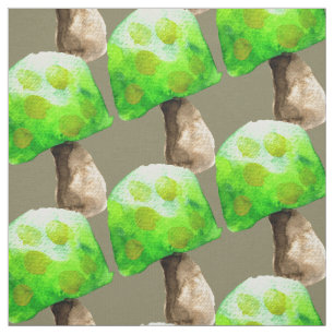 Groene paddenstoel magische waterverf stof