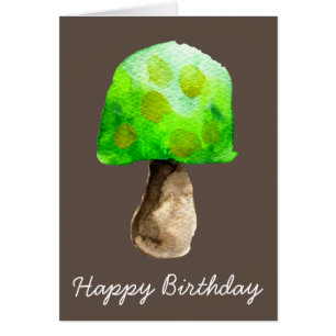 Groene paddenstoel waterverf schattige schimmels