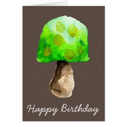 Groene paddenstoel waterverf schattige schimmels (Voorkant)