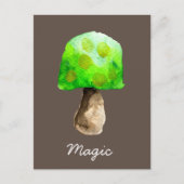 Groene paddenstoel waterverf schattige schimmels briefkaart (Voorkant)