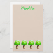 Groene paddenstoel waterverf schattige schimmels briefpapier (Voorkant / Achterkant)