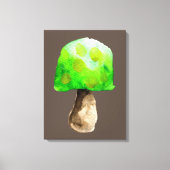 Groene paddenstoel waterverf schattige schimmels canvas afdruk (Voorkant)