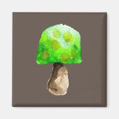 Groene paddenstoel waterverf schattige schimmels magneet (Voorkant)
