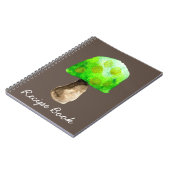 Groene paddenstoel waterverf schattige schimmels notitieboek (Linkerzijde)