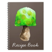 Groene paddenstoel waterverf schattige schimmels notitieboek (Voorkant)
