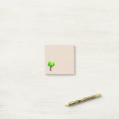 Groene paddenstoel waterverf schattige schimmels post-it® notes (Op bureau)