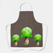 Groene paddenstoel waterverf schattige schimmels schort (Voorkant)