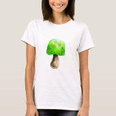 Groene paddenstoel waterverf schattige schimmels t-shirt (Voorkant)