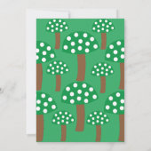 Groene Paddenstoelen Meisje Baby shower Kaart (Achterkant)