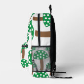 Groene paddenstoelen Patroon Bedrukte Rugzak (Rechts)