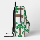 Groene paddenstoelen Patroon Bedrukte Rugzak (Links)