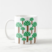 Groene paddenstoelen Patroon Koffiemok (Links)