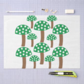 Groene paddenstoelen tissuepapier (Craft)