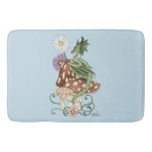 Groene Paddestoel Dragon Fantasy Bloemen Badmat (Voorkant)