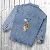 Groene Paddestoel Dragon Fantasy Bloemen Denim Jacket