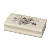 Groene Paddestoel Dragon Fantasy Bloemen Rubberstempel (Stempel)