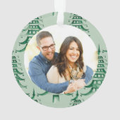 Groene Pagode Kerstboom Verloving Kalender Ornament (achterkant)