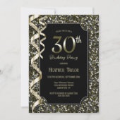 Groene pailletten 30e verjaardagsfeestje kaart (Voorkant)