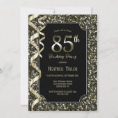 Groene pailletten 85e verjaardagsfeestje kaart (Voorkant)