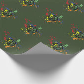 Groene Paintball-doelwit Cadeaupapier (Hoek)