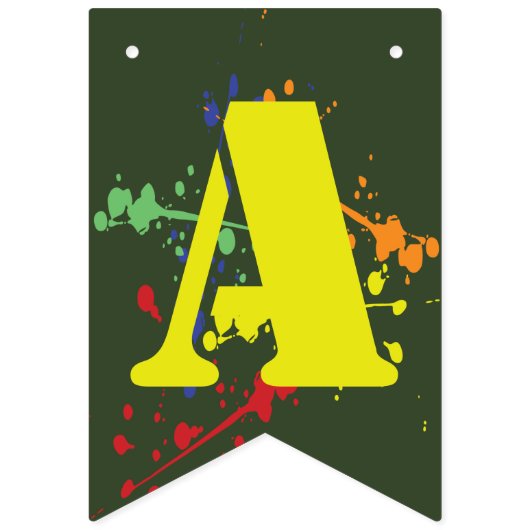 Groene Paintball-feest Vlaggetjes (Tweede vlag)