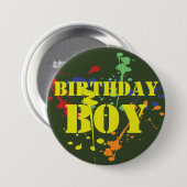 Groene Paintball Party Birthday Boy Ronde Button 7,6 Cm (Voorkant /achterkant)