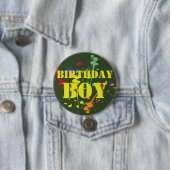 Groene Paintball Party Birthday Boy Ronde Button 7,6 Cm (In situ)