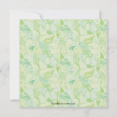 Groene PAISLEY Baby Girl Baptisme Kaart (Achterkant)