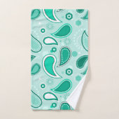 Groene Paisley badhanddoek set Bad Handdoek (Handdoek)