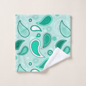 Groene Paisley badhanddoek set Bad Handdoek (Wasdoekje)