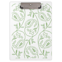 "Groene Paisley Bloom" Elegante Artistieke Spiraal Klembord