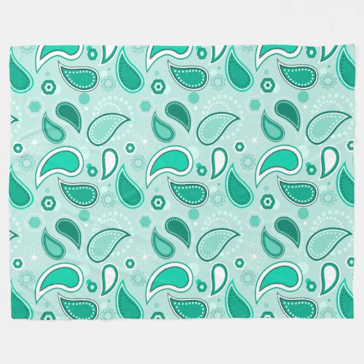 groene paisley deken (Voorkant (Horizontaal))