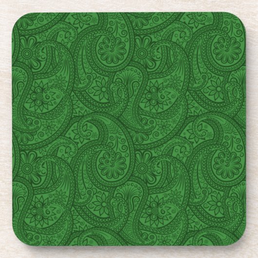 Groene Paisley Drankjes Onderzetter (Voorkant)