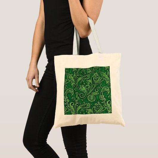 Groene Paisley Ivy: Tote Bag (Voorkant (product))