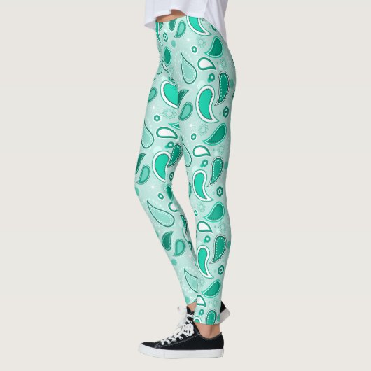groene paisley leggings (Links)