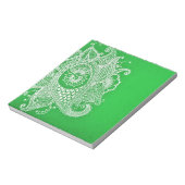 Groene paisley notitieblok (Linkerzijde)