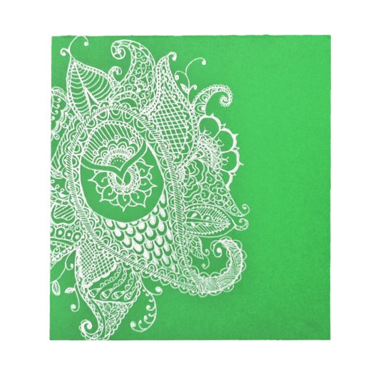 Groene paisley notitieblok (Voorkant)