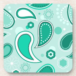 groene paisley onderzetter