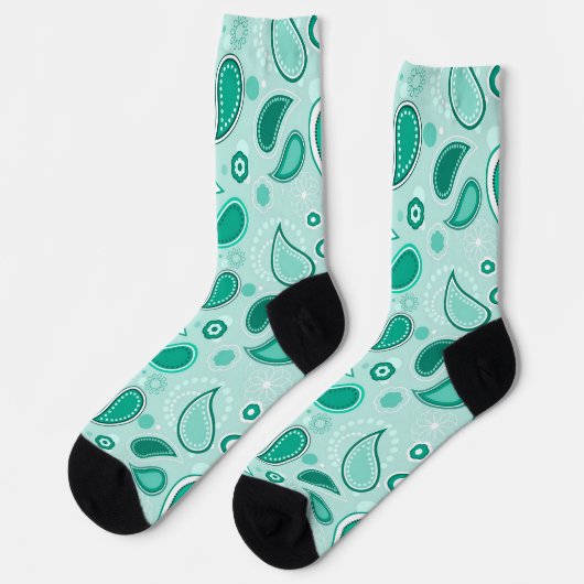 groene paisley sokken (Links)