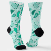 groene paisley sokken (Gebogen)