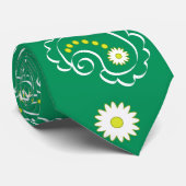 Groene paisley - Stropdas (Opgerold)