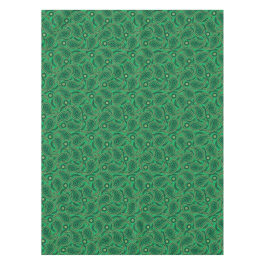 Groene paisley tafelkleed (Voorkant)