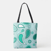 groene paisley-tas tote bag (Achterkant)