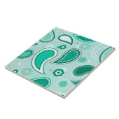 groene paisley-tegel tegeltje (Zijkant)