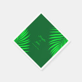 Groene Palm Bladeren Tropisch Bos Groene Huwelijk Servet (Hoek)