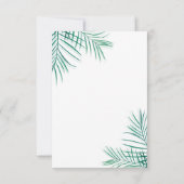 Groene Palm Bladeren Tropisch Elegant Antwoord RSV (Achterkant)