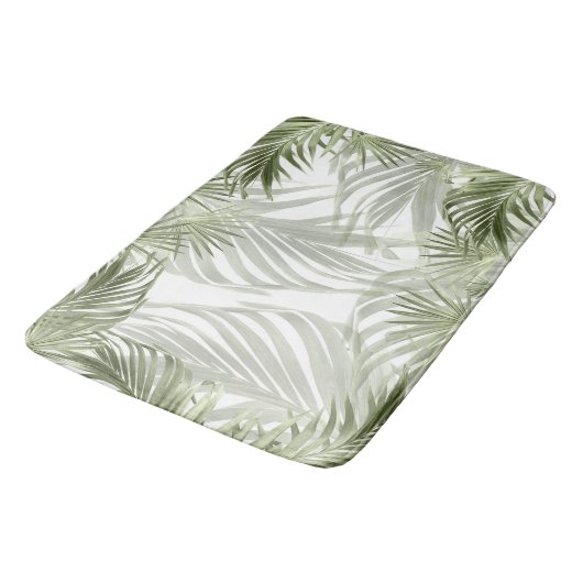 Groene Palm Bliss 1 #art #natural Badmat (Gekanteld)