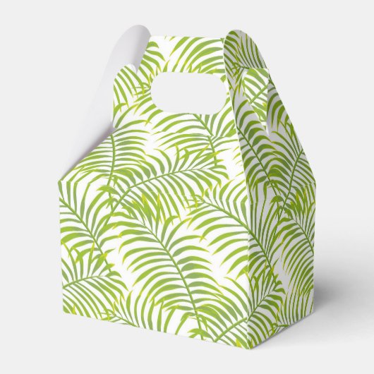 Groene Palm Flamingo geschenkdoos Bedankdoosjes (Achterkant)