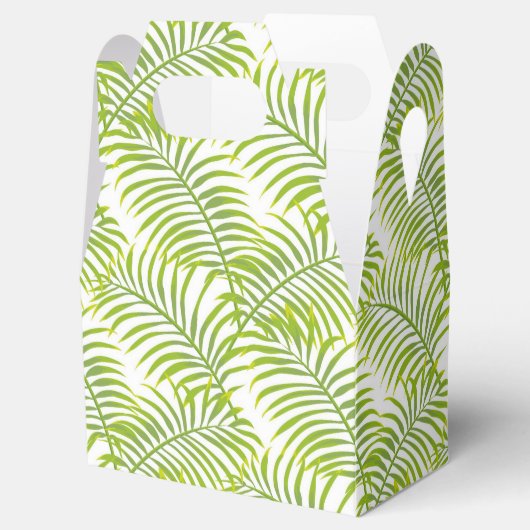 Groene Palm Flamingo geschenkdoos Bedankdoosjes (Geopend)