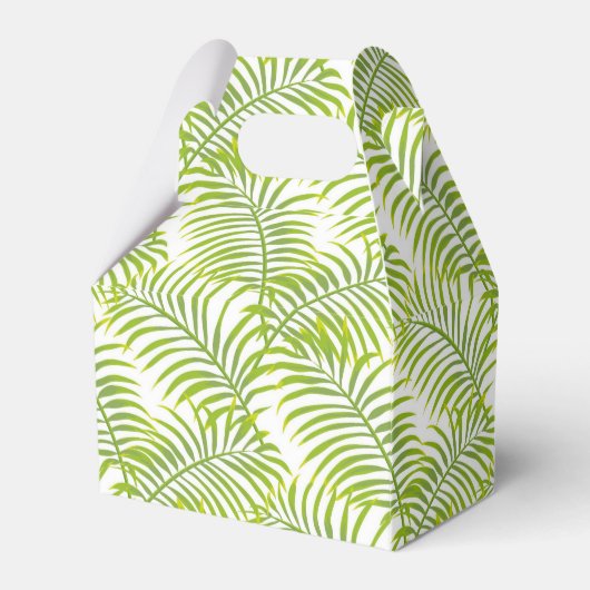 Groene Palm Flamingo geschenkdoos Bedankdoosjes (Voorkant Zijde)